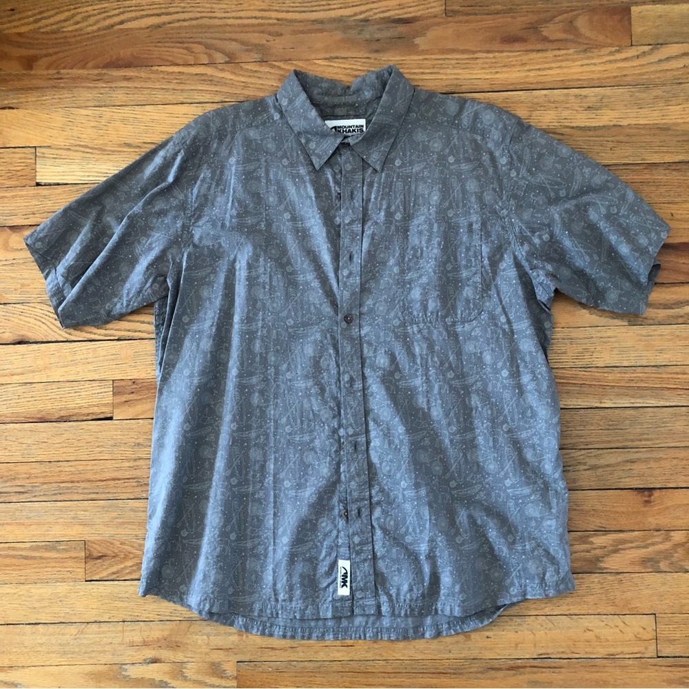 Mountain Khaki Button Down Shirt